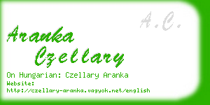 aranka czellary business card